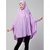 Stretchable Jersey prayer hijab smoking at sleeves - Purple